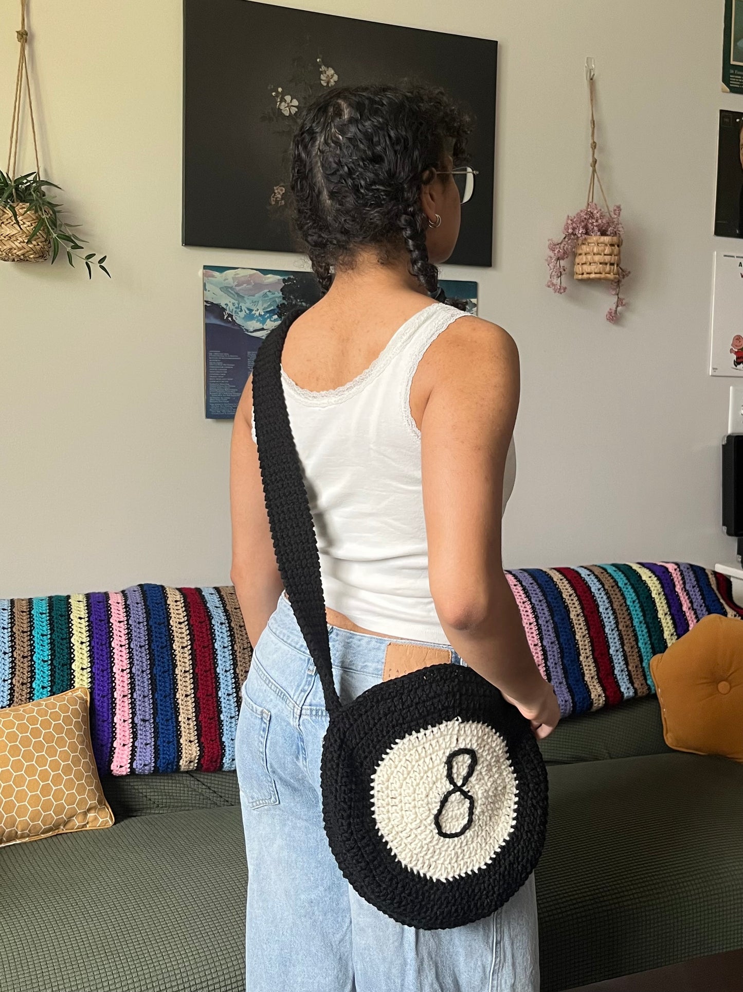 magic eight ball shoulder bag