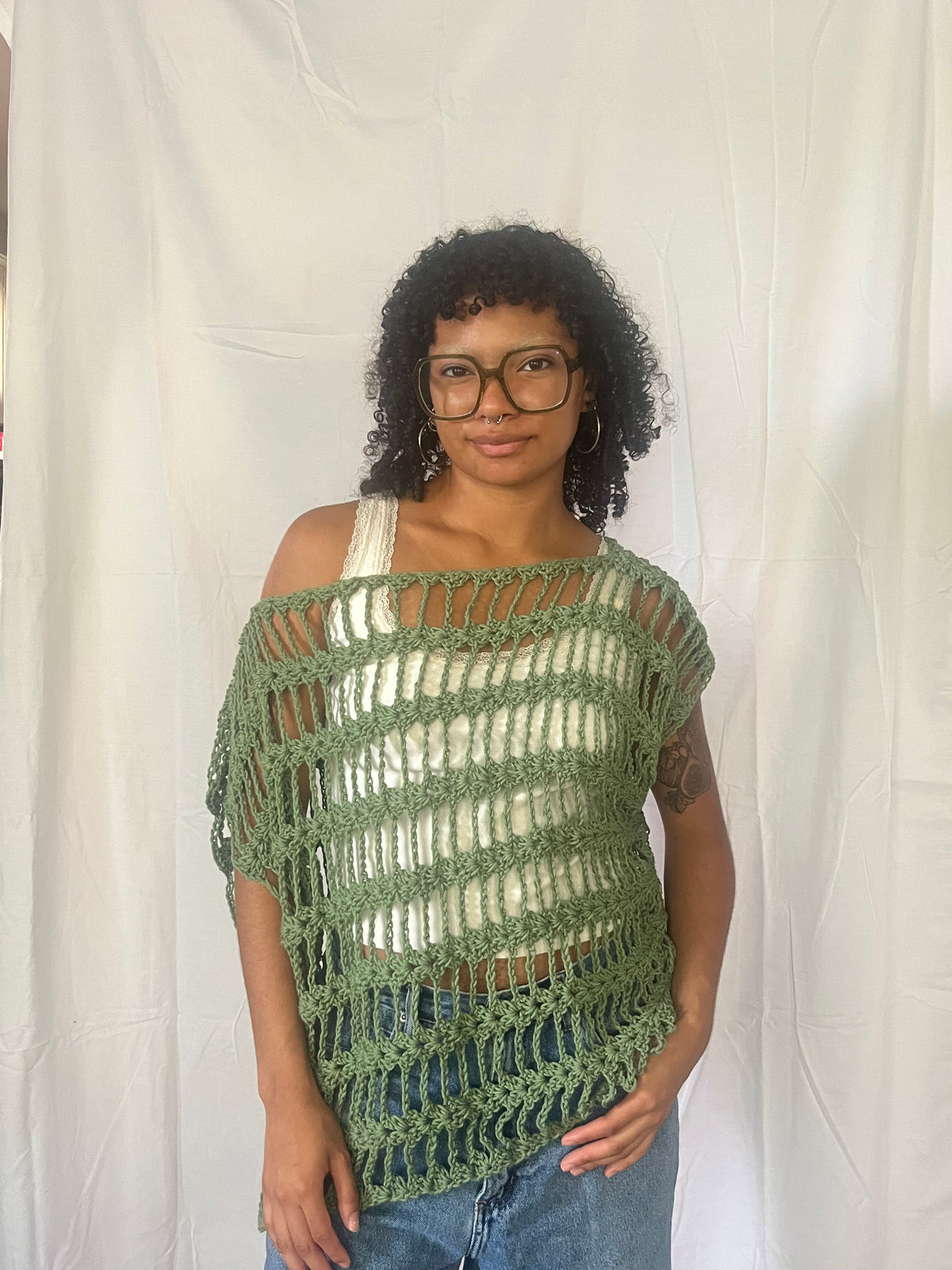 buttercup mesh poncho