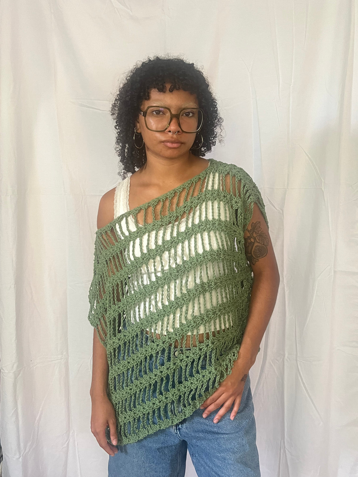 buttercup mesh poncho