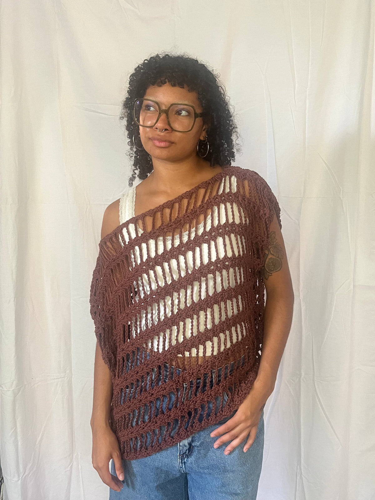 buttercup mesh poncho