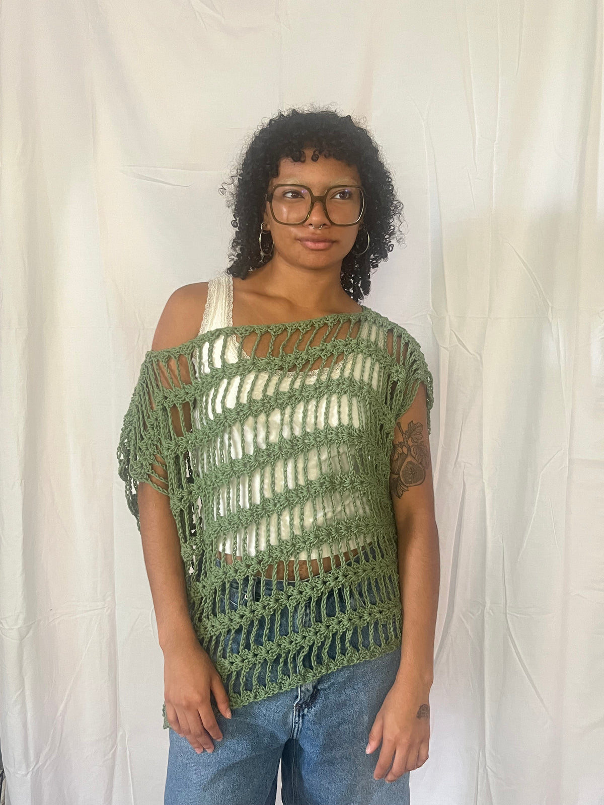 buttercup mesh poncho