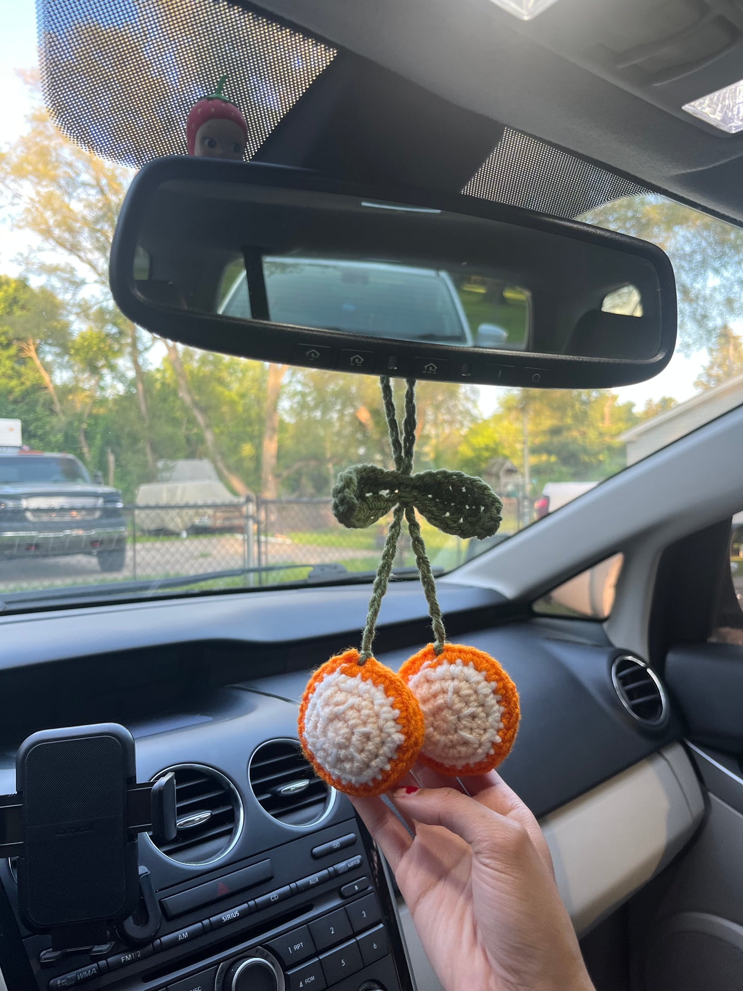citrus car mirror charm