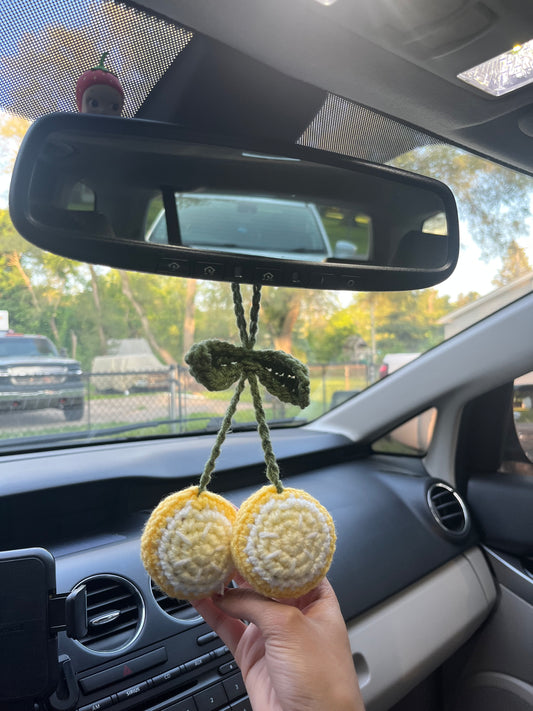 citrus car mirror charm
