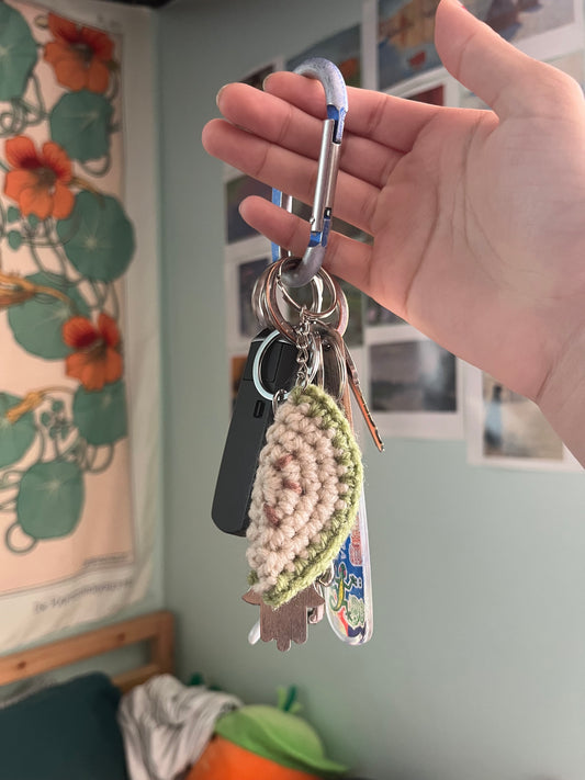 apple slice keychain
