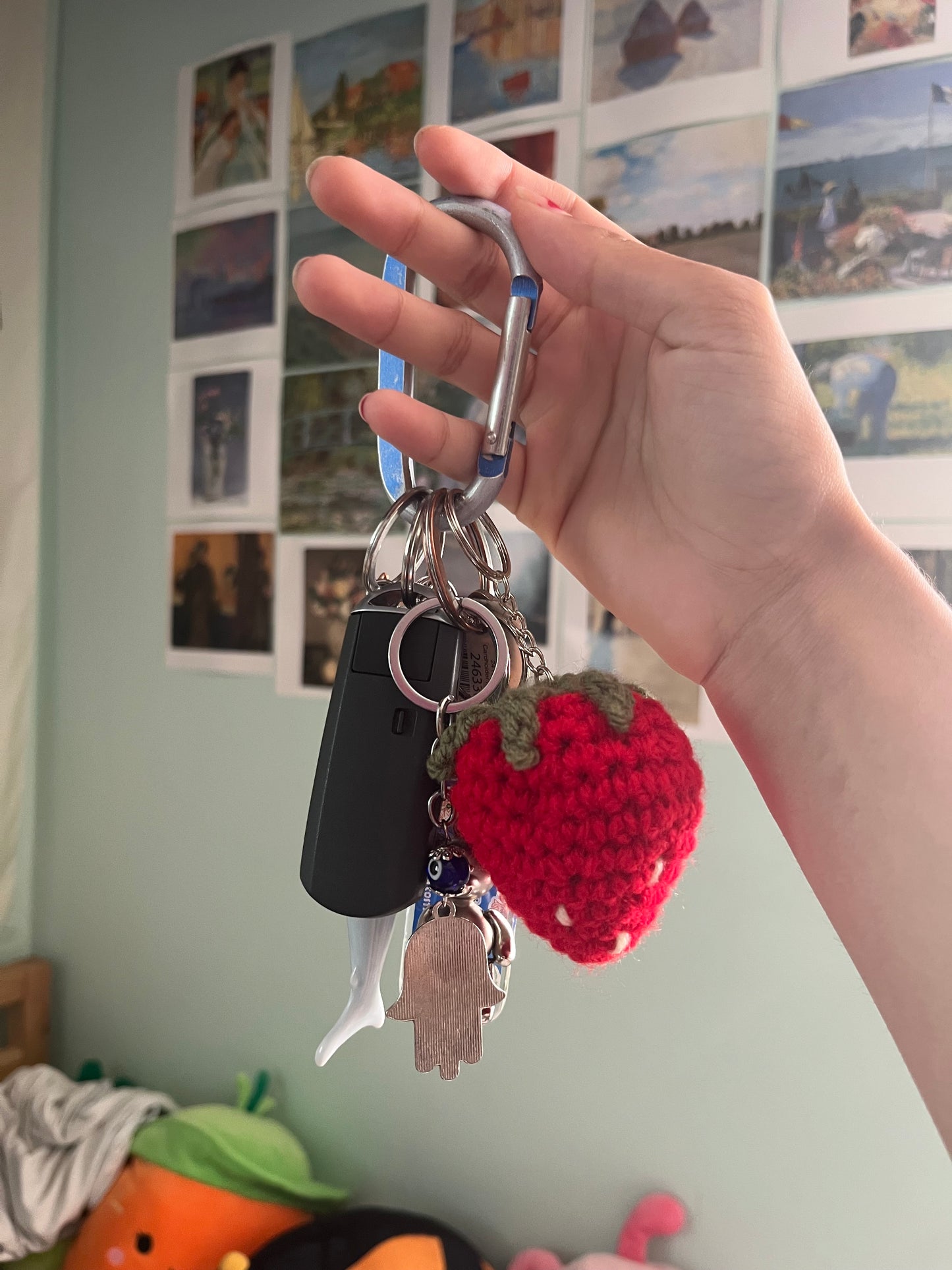 strawberry keychain