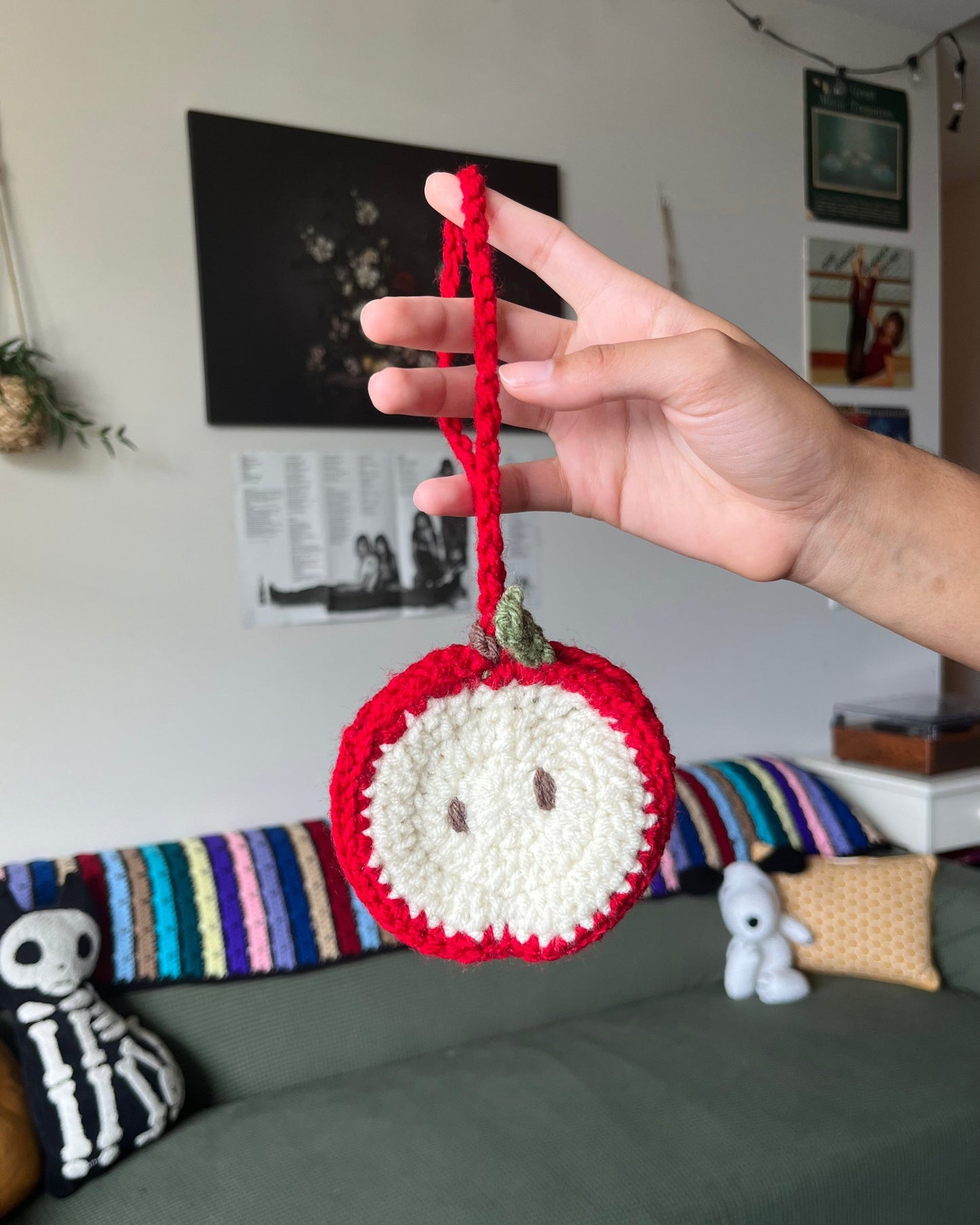 apple bag charm