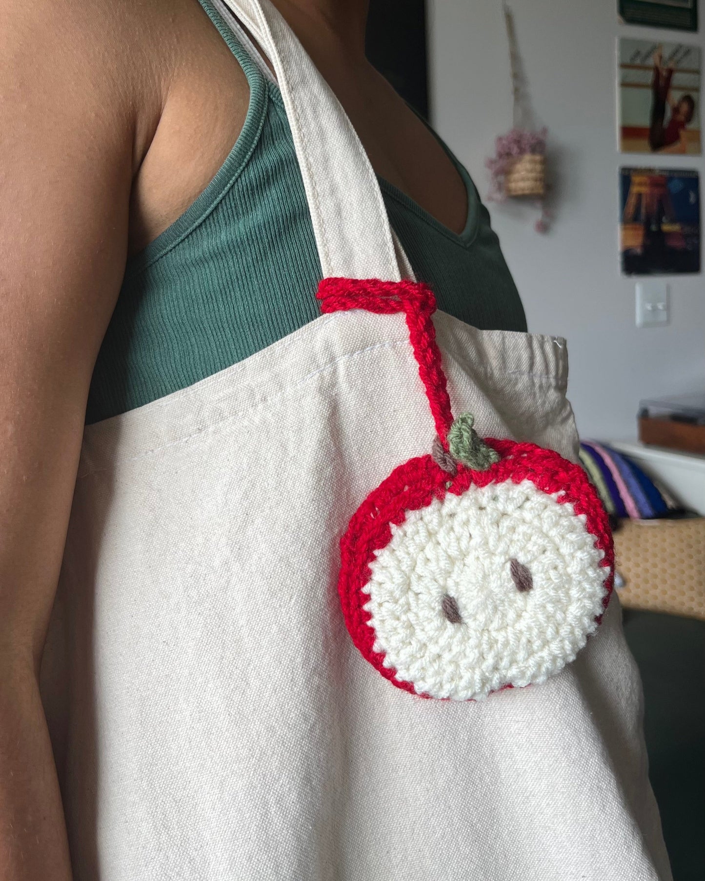 apple bag charm