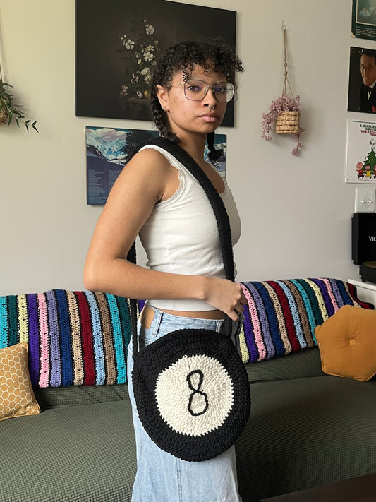 magic eight ball shoulder bag
