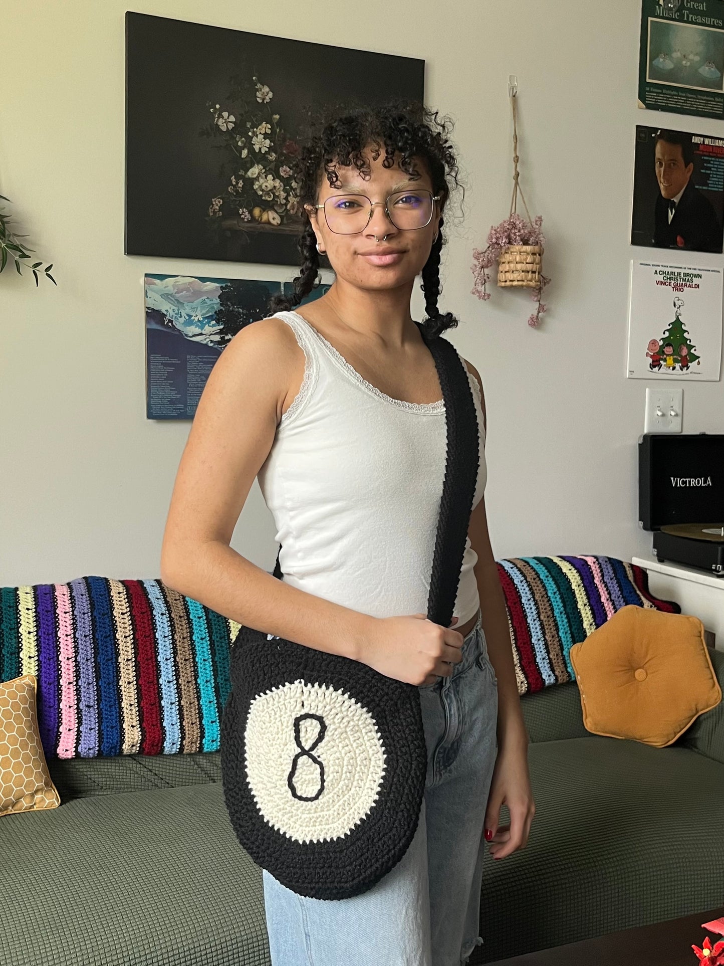 magic eight ball shoulder bag